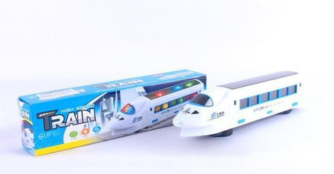 Brinquedo speed-train com luzes LED e efeitos sonoros reais